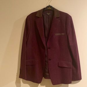 Brooks Brother Wool with leather classic fit jacket